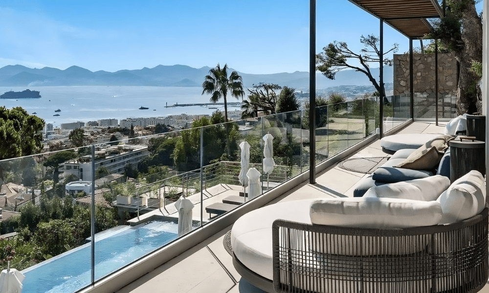 Villa Hotel Bassa Californie in Cannes, French Riviera, France – contemporary art installation in the villa’s hallway